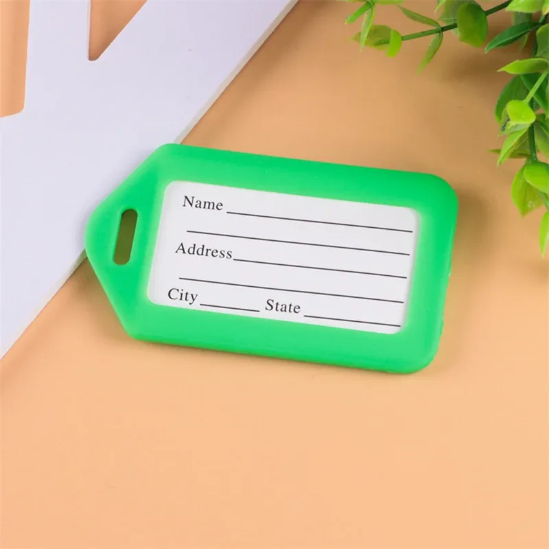 étiquettes de bagage en plastique, étiquette de valise, étiquettes de sac, nom, adresse, étiquette d'identification, accessoires de voyage, 20 pièces