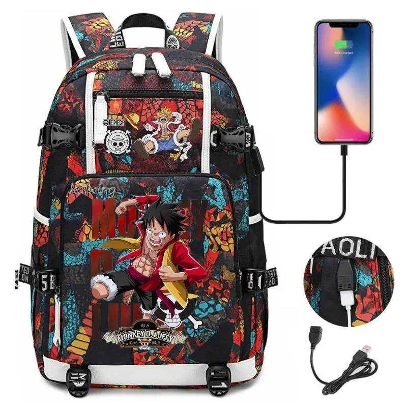 sac à dos brave one piece imprimé, sac à dos camouflage, sac à dos de grande capacité, sac de voyage, sacs d'école décontractés pour adolescents, pour cadeau
