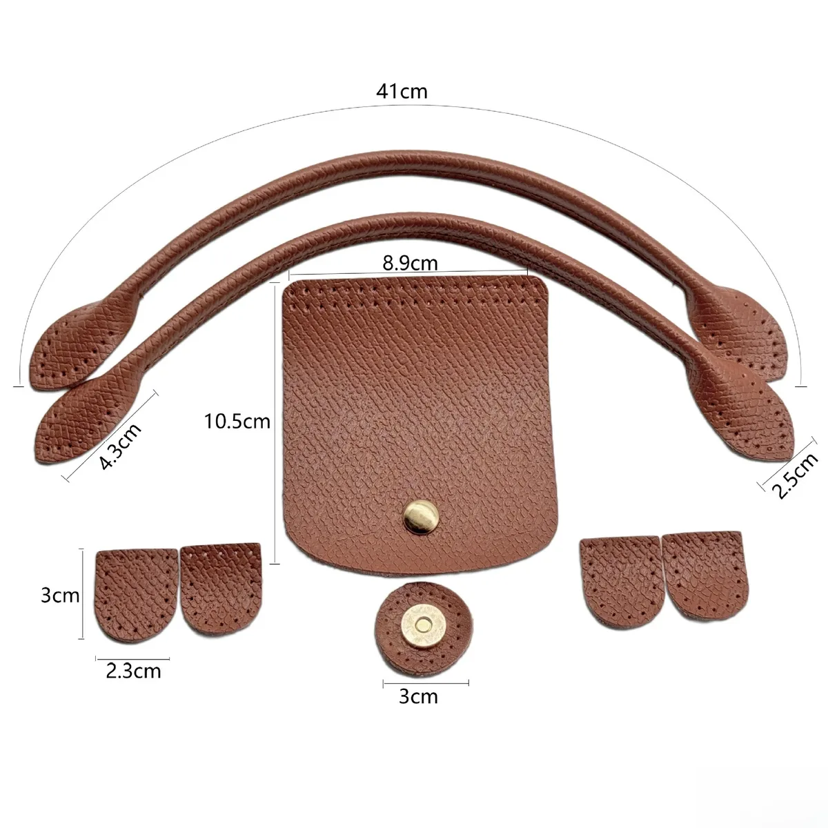 poignée de sac à main en cuir végétalien, sangle de fond de sac style dumpling, fournitures de fabrication de sacs fourre-tout diy, quincaillerie de remplacement pour artisans femmes