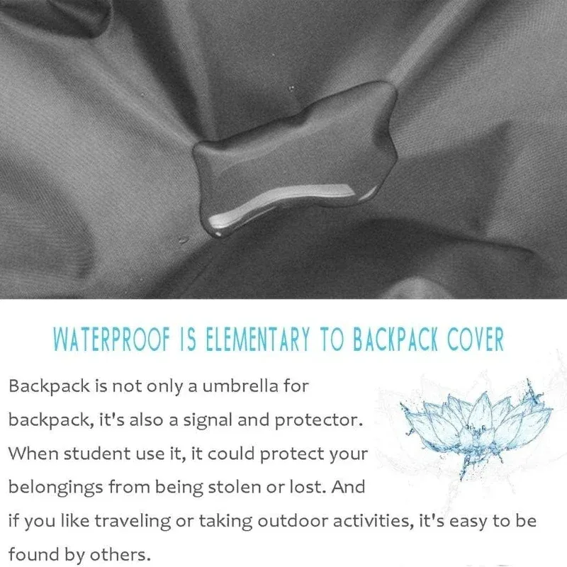 juste imperméable noire pour sac à dos, idéale pour la randonnée, le camping, les voyages, le cyclisme, les activités en plein air
