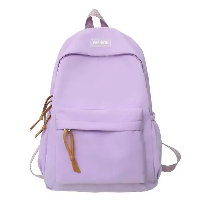 sac à dos simple de couleur unie, nouvelle mode, version coréenne, style ins pour collégiens et lycéens, 2025