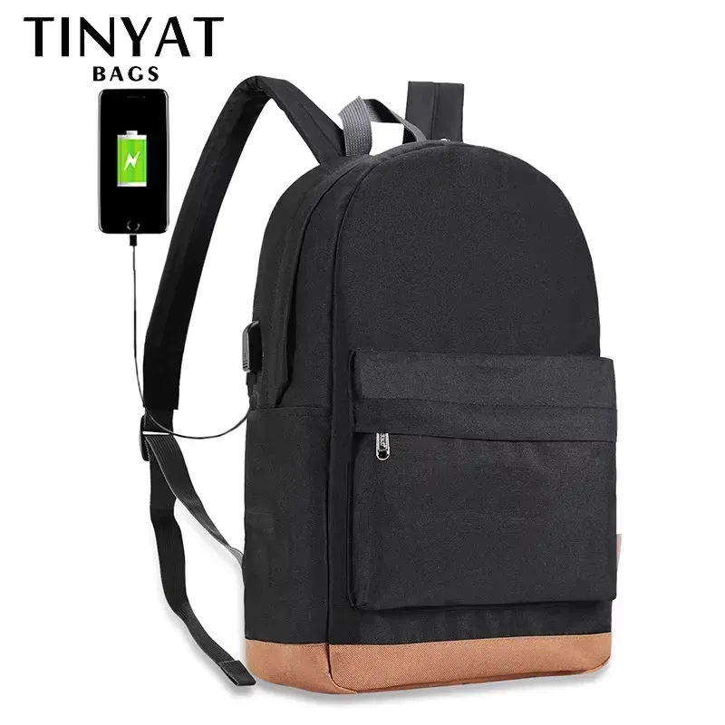 tinyat sac à dos de voyage multi-poches de 14 pouces pour hommes et femmes, sac d'école étanche avec compartiment pour ordinateur portable, sports de plein air