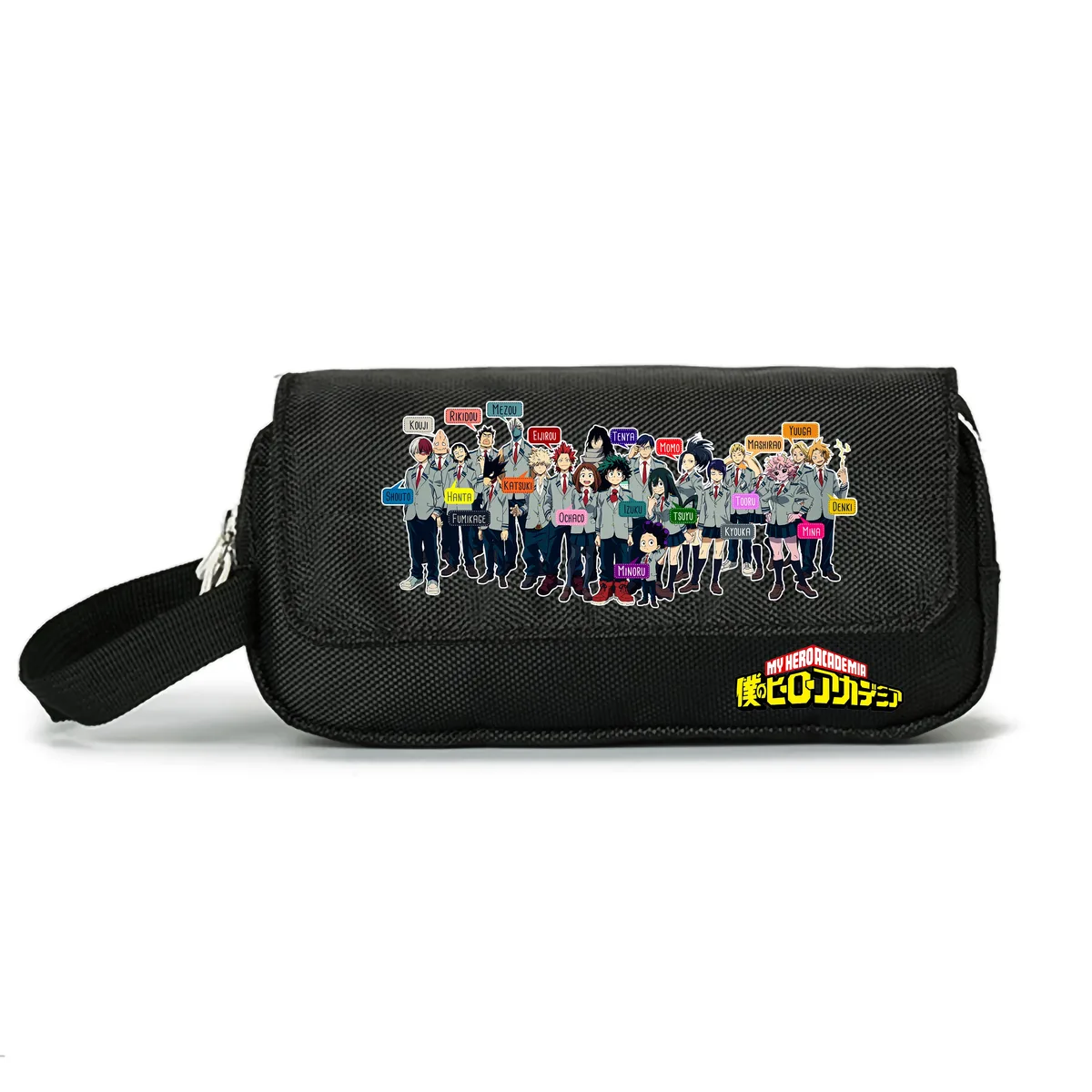 grand sac à crayons anime, sacs de rangement multifonctions pour papeterie, sacs à stylos oxford, sacs à cosmétiques