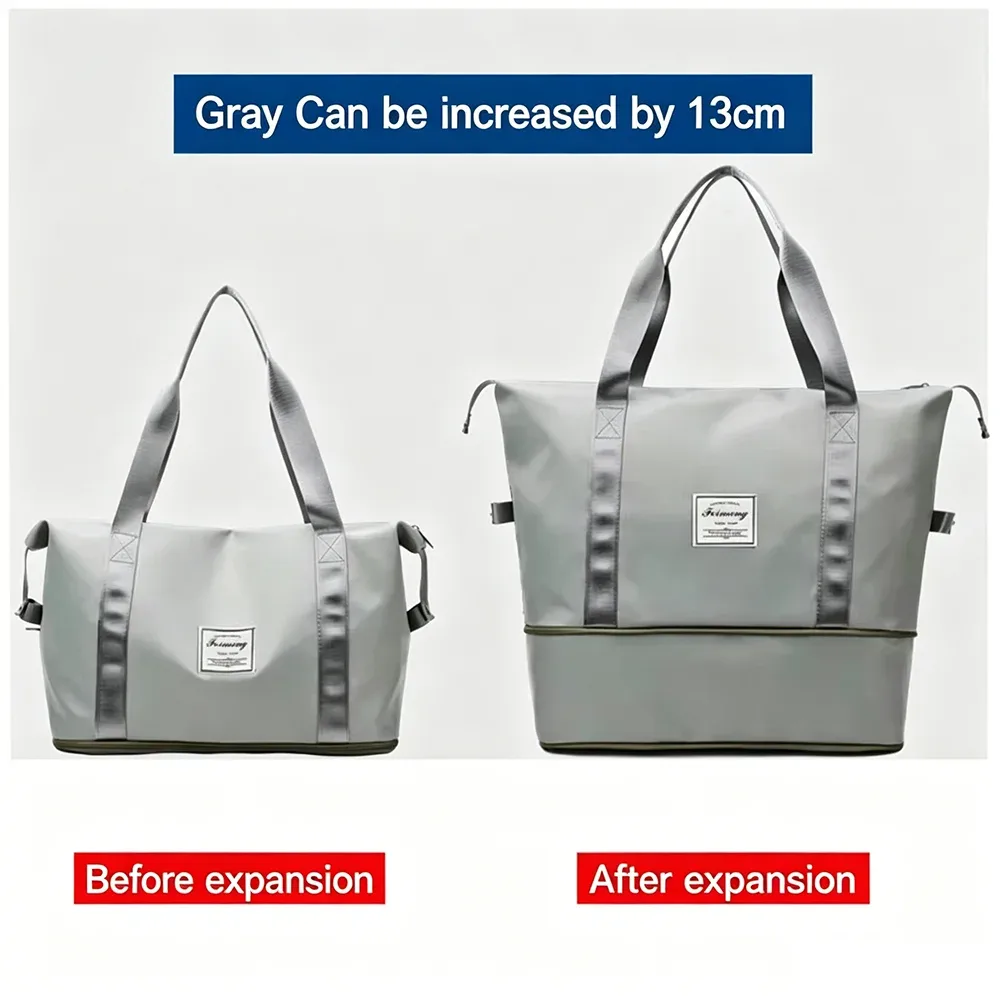 sac de voyage extensible grande capacité à porter à la main - durable, plusieurs compartiments, adapté aux voyages, au fitness, au yoga, comme sac à main