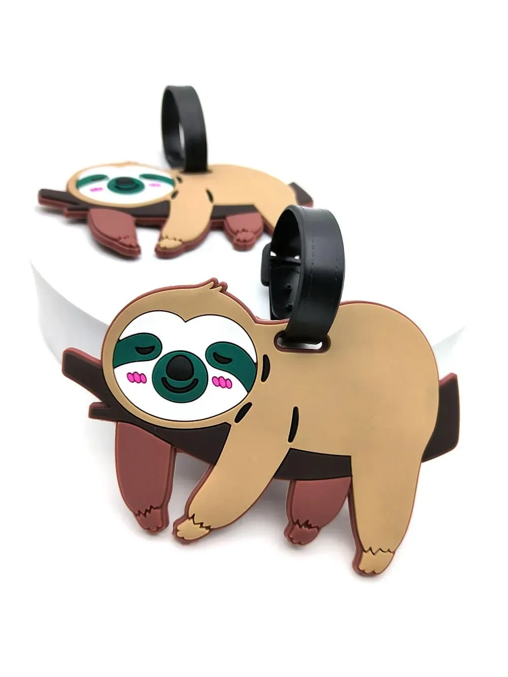 étiquette de bagage en forme d'animal mignon, 1 pièce, étiquette d'aéroport, prévention des pertes essentielles de voyage, étiquette suspendue unisexe