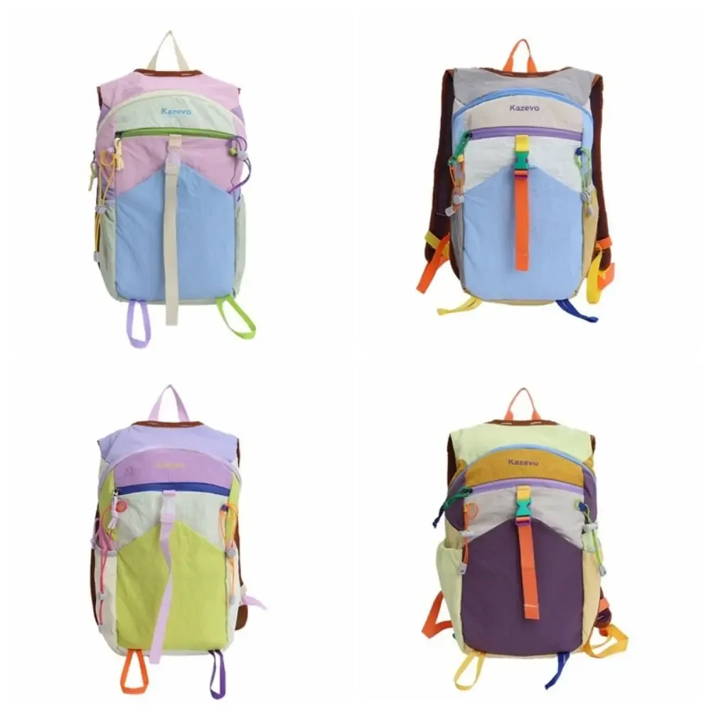 sac à dos de voyage en nylon tendance, multifonctionnel, grande capacité, sac à dos de voyage quotidien, multicolore, sangles fixes, sac à dos de sport pour l'extérieur