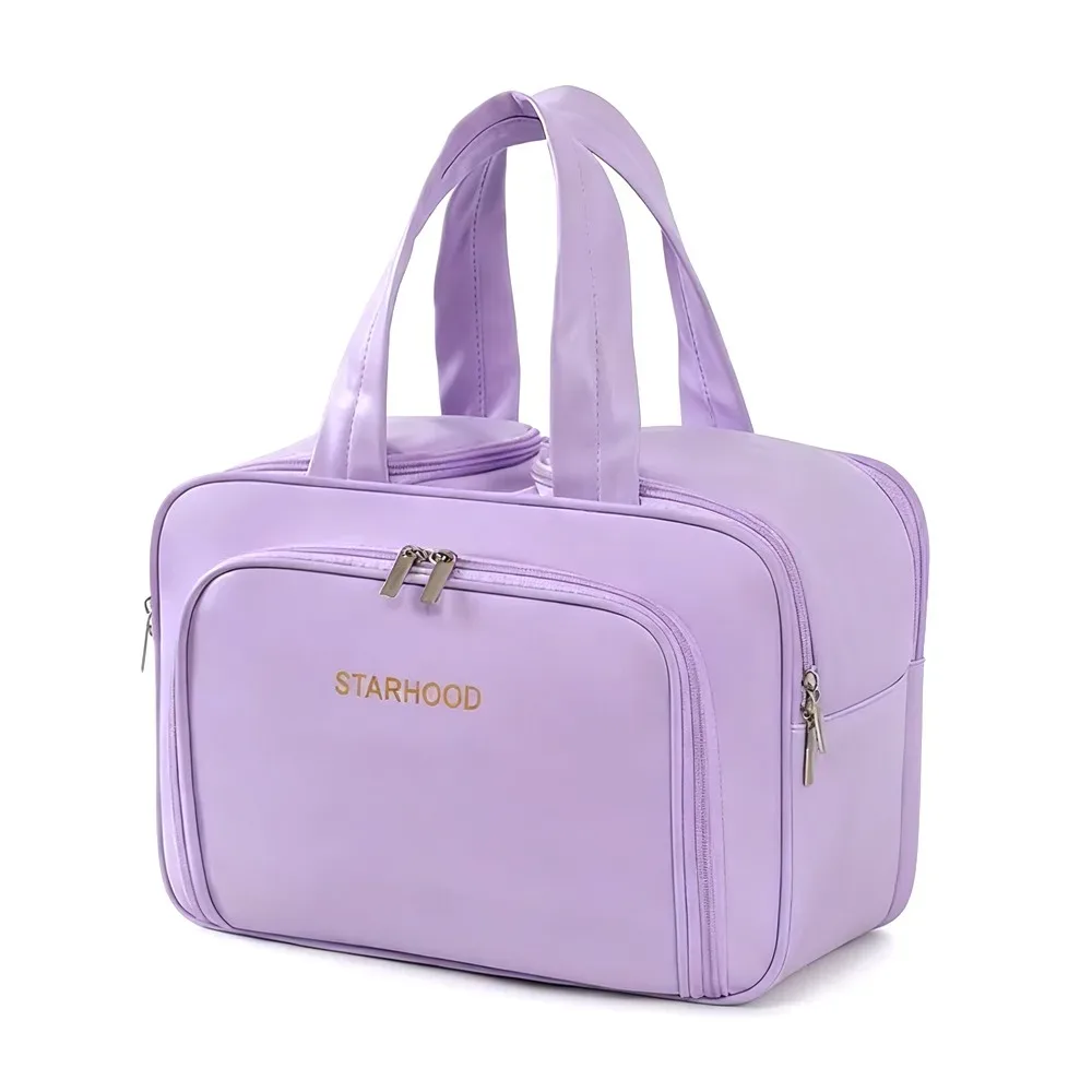 sac à cosmétiques de grande capacité, trousse de toilette portative étanche, organisateur de maquillage multi-compartiments, sac de rangement de maquillage