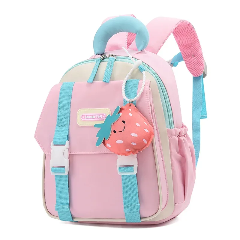 Nouveau Sac à Dos Grande Capacité pour Enfants, Sac à Dos Maternelle Garçons Filles, Sac à Dos Double Épaule Anti-Pression avec Blocs de Couleurs