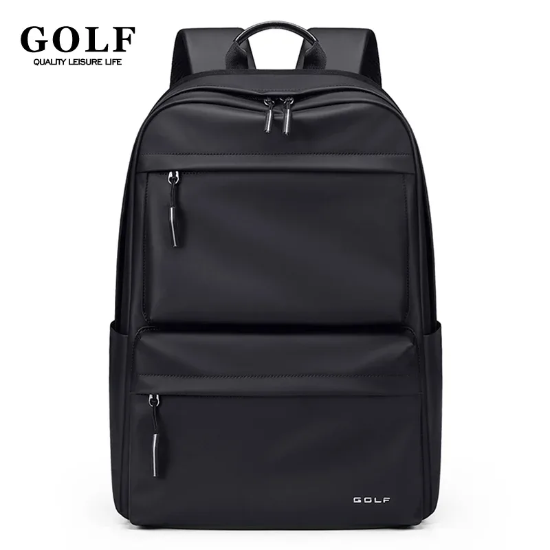 GOLF-Sac à dos étanche pour ordinateur portable pour homme, sacs à dos Oxford minimalistes, sac de voyage polyvalent, grande taille, 17 pouces, 3 pouces, noir