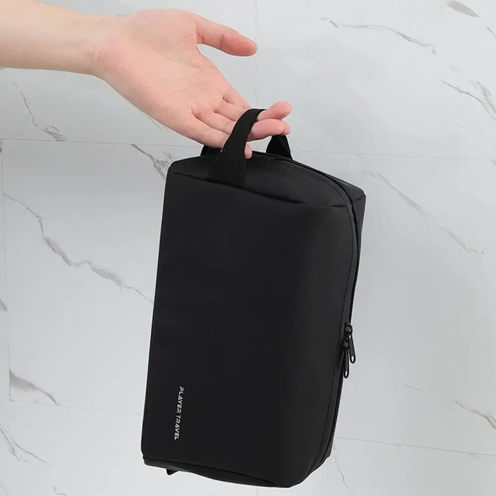sac de toilette imperméable pour homme, sac de toilette léger en pu, séparation sèche et humide, grande capacité, sac de maquillage pour femmes et hommes