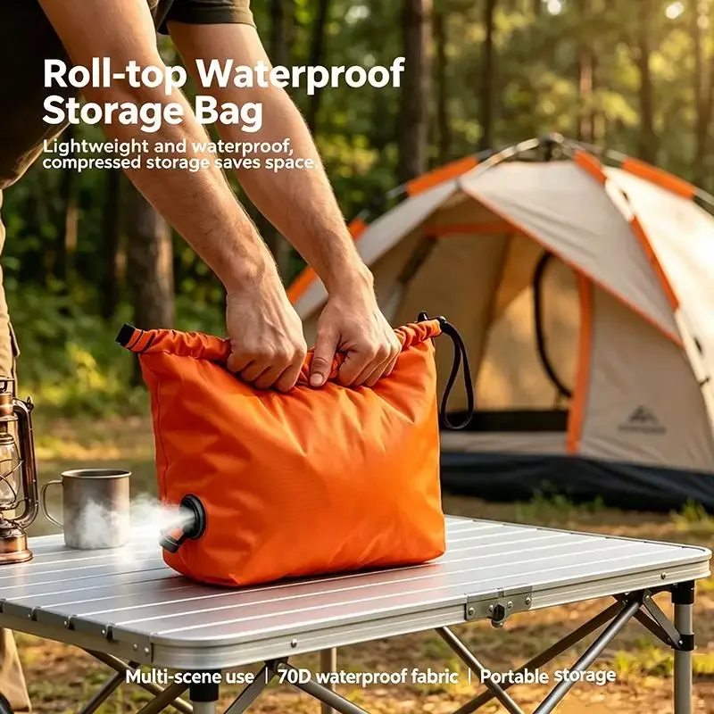 sac de compression sous vide imperméable et sans plis pour vêtements de voyage, camping, gym, cubes de rangeme