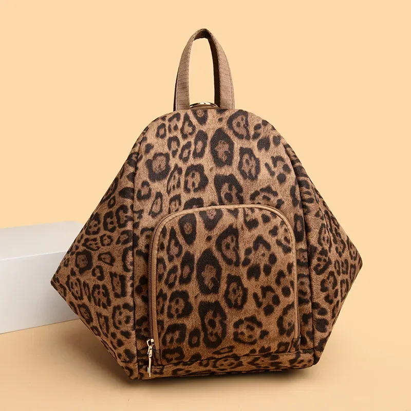 sac à dos tendance pour femmes, léger, de voyage, imprimé léopard, de grande valeur, pour l'extérieur, à dos quotidien, nouvelle collection