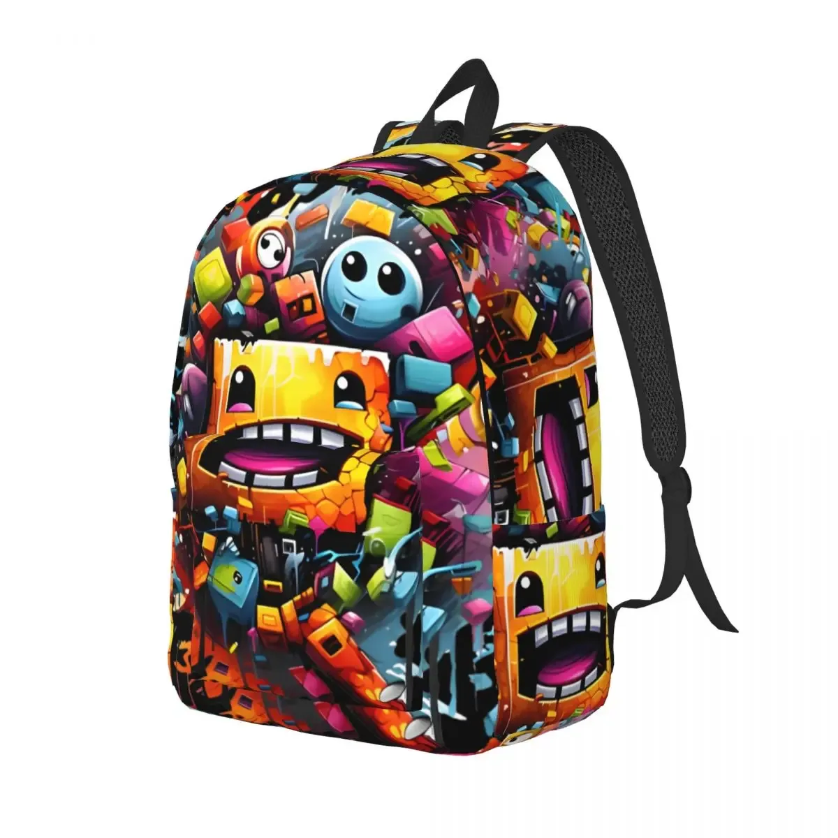 géométrie cube gaming dash sac à dos pour hommes femmes adolescent lycée affaires sac à dos ordinateur portable toile sacs sport