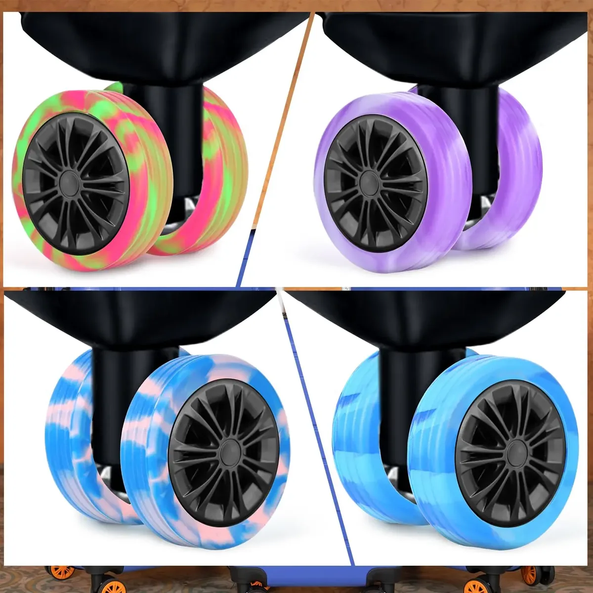 couvre-roues de bagages en silicone, 4-40 pièces, couvre-roues de valise, protecteur de roue de bagages, accessoires robustes et résistants au bruit