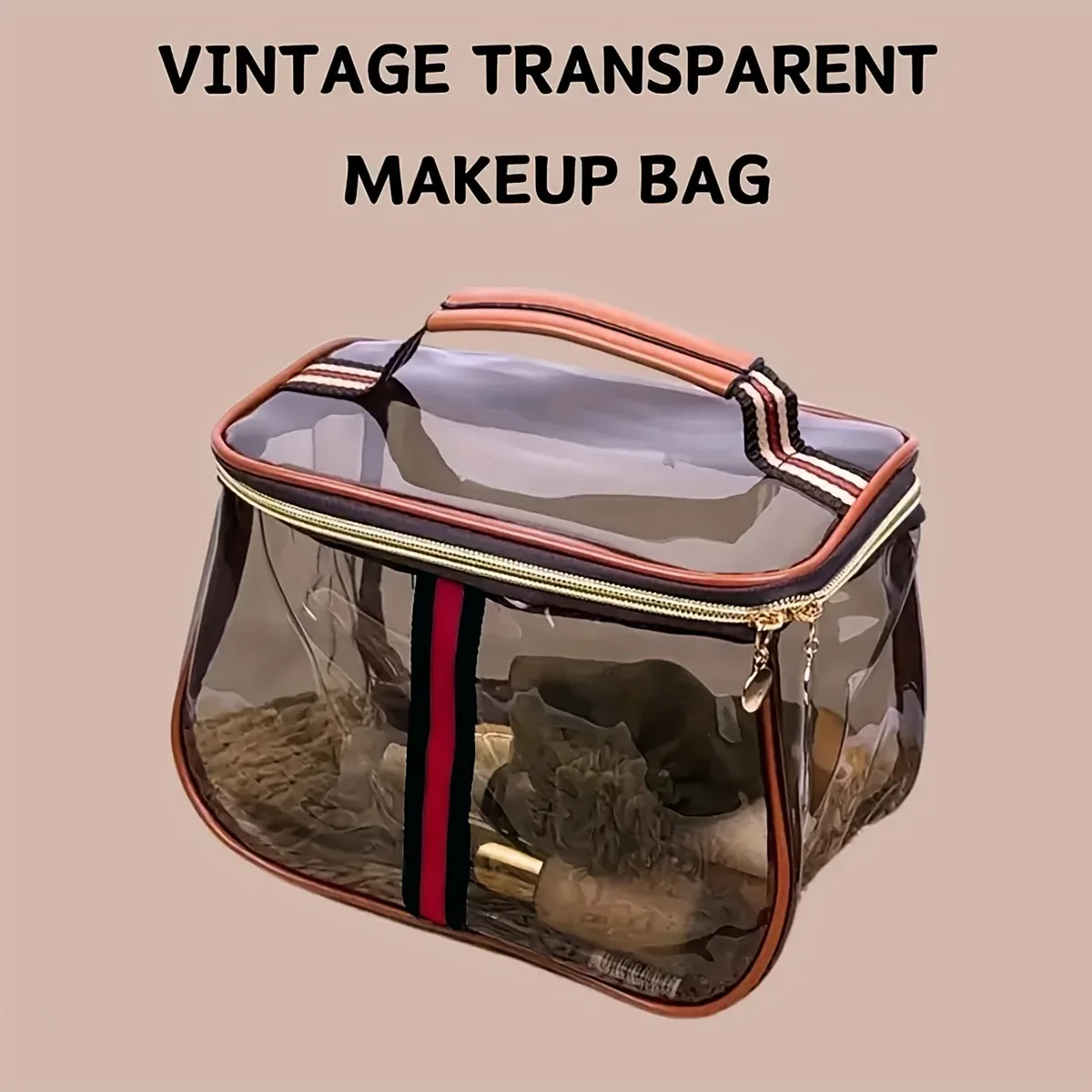 sac de maquillage transparent de grande capacité pour femmes, sac de toilette imperméable pour la salle de sport, sac de voyage portable, boîte de rangement en pvc, forme de boîte, cadeaux