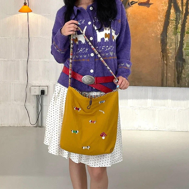 elfsack 2025 hiver nouveautés basique cordon multicolore sac à bandoulière à carreaux pour femme