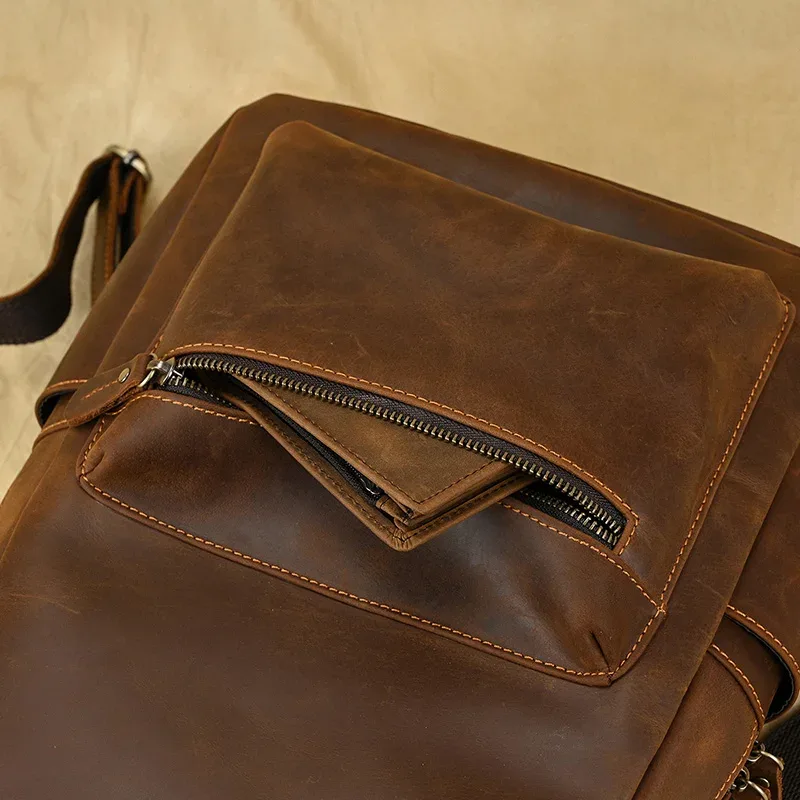 luufan-sac à dos en cuir véritable pour homme et femme, grande capacité, sac à dos pour ordinateur portable 15 ", sac d'école unisexe, sac de voyage masculin, cuir de vache