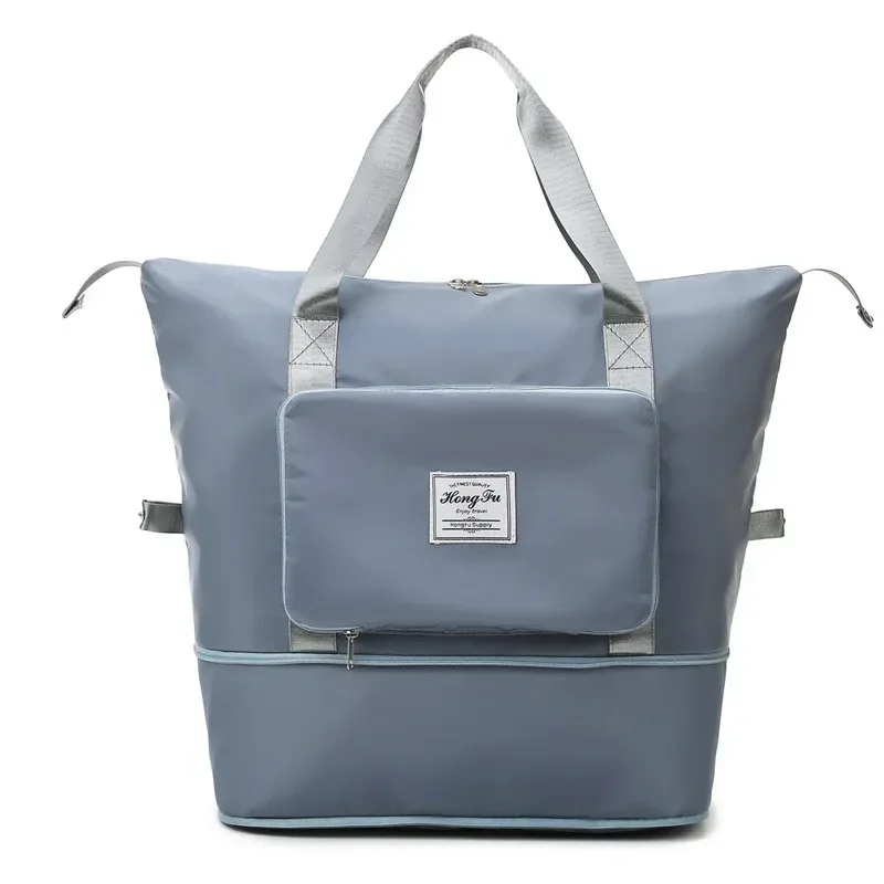 Sacs de sport pliables de grande capacité pour femmes, sac personnalisé brodé, sac à main à poignée de voyage d'entraînement initié