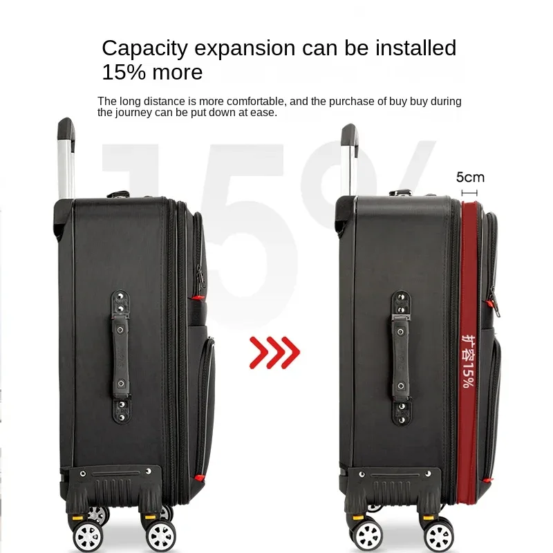 valise de grande capacité avec serrure à combinaison, bagage de voyage embarqué, boîtier de chariot en tissu oxford imperméable de 28 pouces surdimensionné