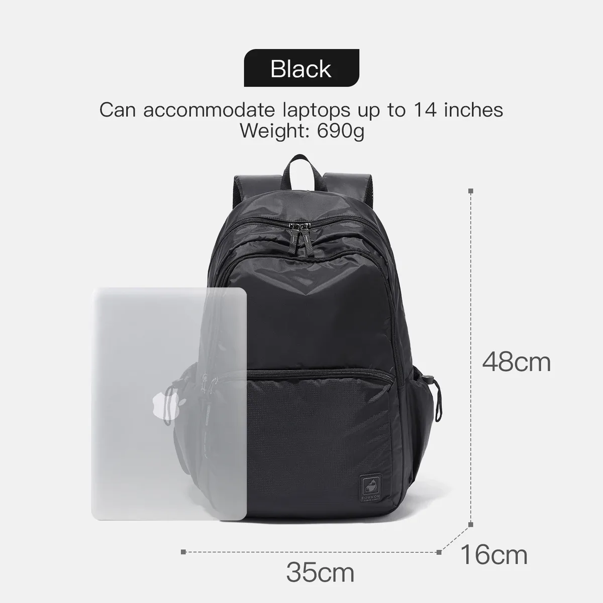 fouvor hommes sacs à dos ordinateur portable voyage d'affaires avion cabine sac à dos sport décontracté sacs d'affaires mode sac d'école 3027-09