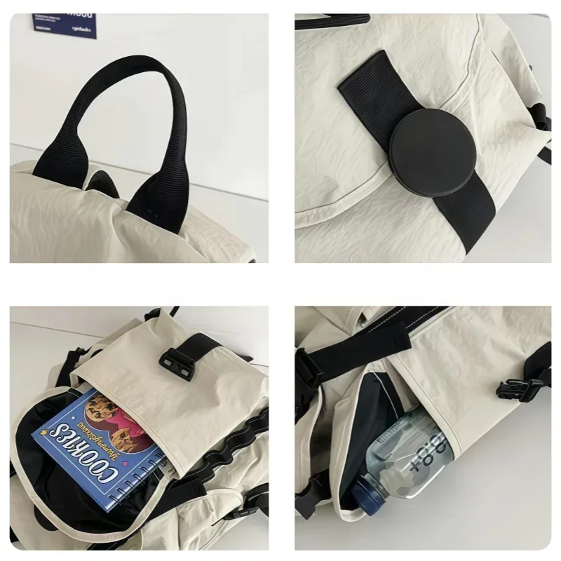 sac à dos de voyage et d'extérieur de style coréen, tendance, léger, grande capacité, en tissu hydrofuge, pour hommes et femmes