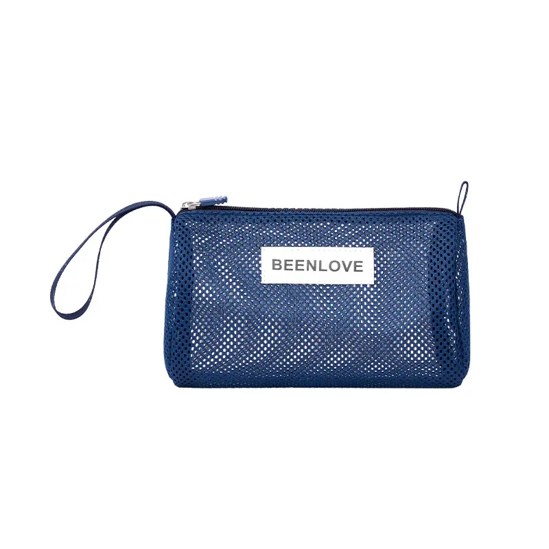 sac de rangement de cosmétiques, sac en maille de grande capacité, sac de rangement de plage de voyage à séchage rapide, sac de natation portable, sac de lavage en maille à la mode