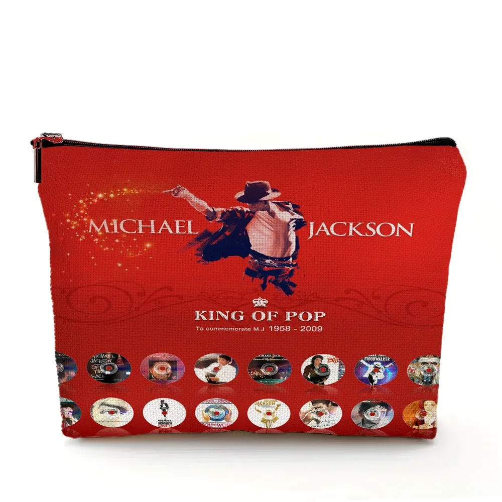 super star michael jackson sac cosmétique double impression sacs de maquillage femmes sac à main de mariage dame organisateur de voyage portefeuille enfant