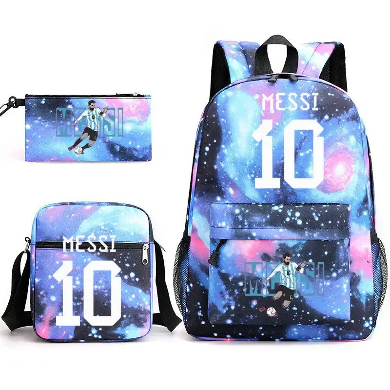 sac à dos messi léger et décontracté, grande capacité, pour femmes, hommes, étudiants, trousse à crayons, sacs à bandoulière, ensembles