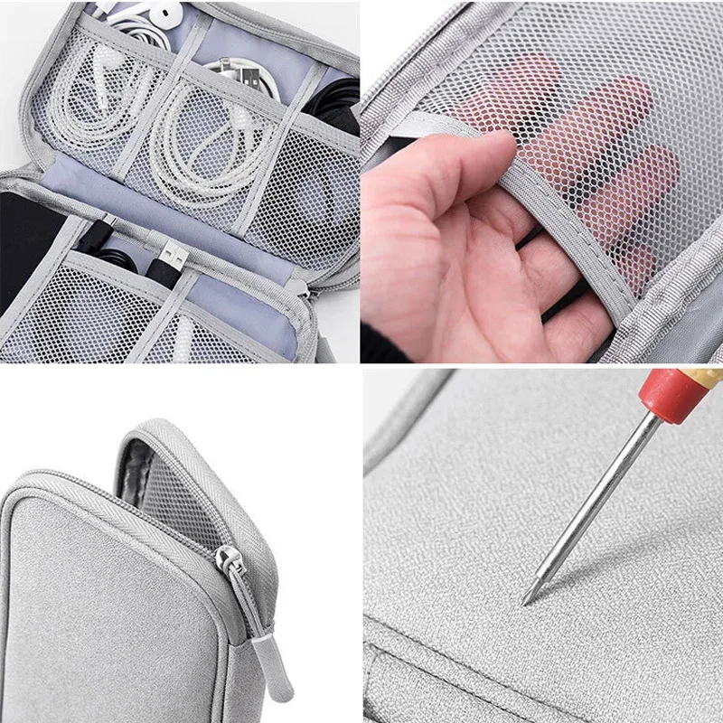 sac de rangement d'accessoires numériques multicouches, anti-poussière, housse de protection pour disque dur d'alimentation, sac de rangement pour câbles de données de batterie externe