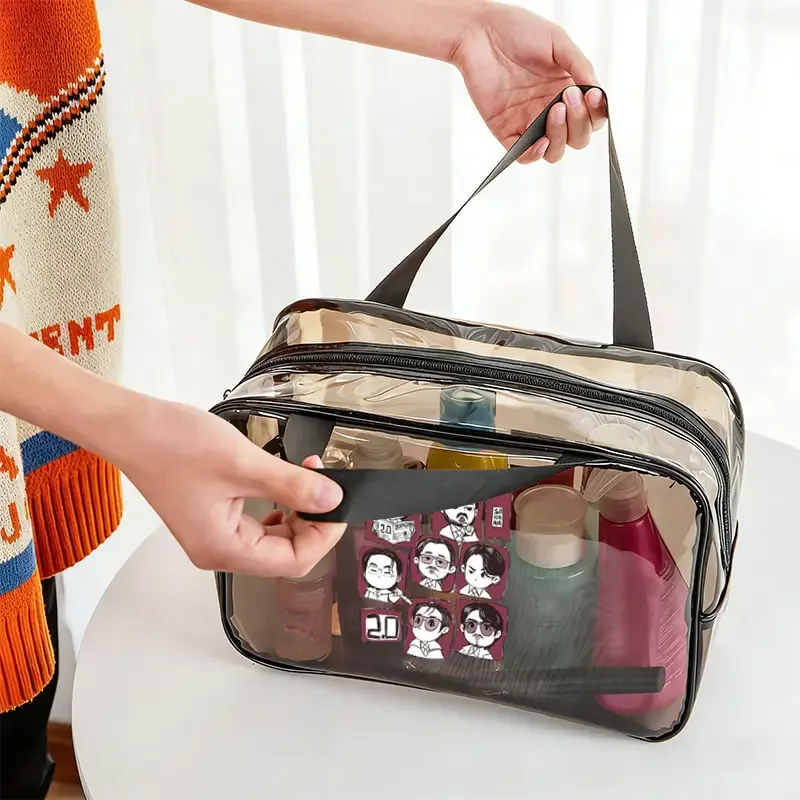sac fourre-tout transparent en pvc arirang world tour 2026, sac de rangement de voyage transparent pour articles de toilette, trousse de maquillage légère, cadeau pour fans kpop