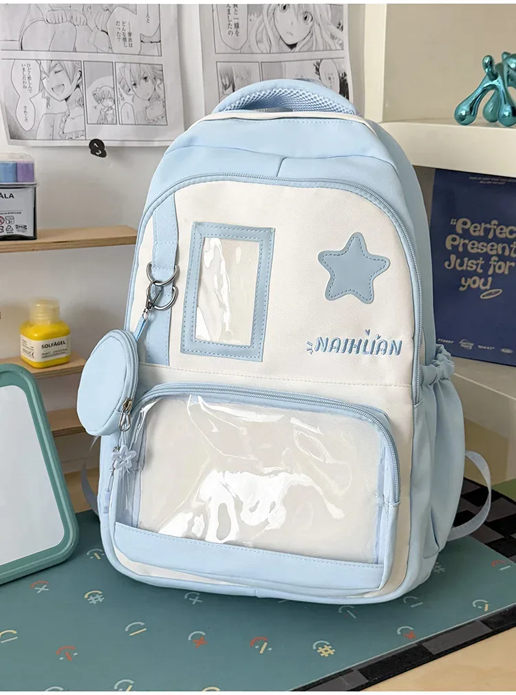 sac à dos ita transparent de style coréen, ultra-léger en nylon, pour étudiants du secondaire, design de style japonais