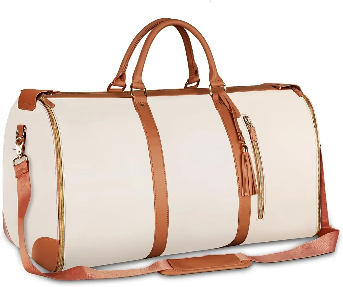 sac de voyage pliable pour femmes, sac à vêtements pratique, grand sac polochon en cuir pu, sac de voyage d'affaires pour femmes