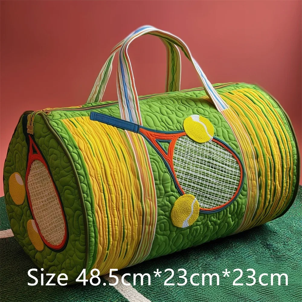 sac de sport matelassé imprimé en 3d pour raquette de tennis, grande capacité, sac de voyage et de sport, sac de week-end tendance pour hommes et femmes