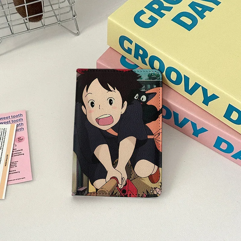 porte-passeport animé japonais, portefeuille de voyage, essentiels de voyage, porte-cartes de crédit pour billets d'avion pour femmes, étui de protection pour passeport
