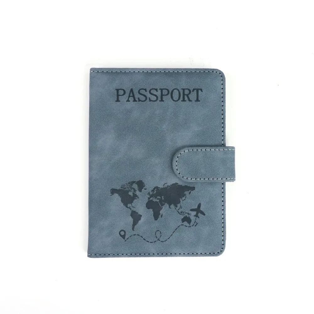 étui de transport multifonctionnel personnalisé en pu avec fermeture magnétique rfid pour passeport, carte sim, carte, billet, organiseur de documents