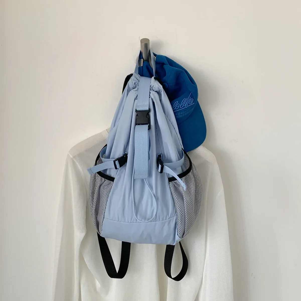 nouveau sac à dos léger à cordon de serrage, grande capacité, sac de sport décontracté, sac de voyage, sac de rangement, sac à bandoulière pour étudiants, unisexe