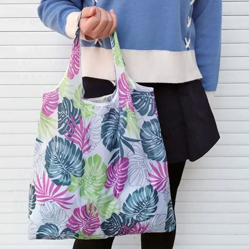 grand sac de courses réutilisable pour femme, fourre-tout pliant, écologique, réutilisable, mallette d'épicerie, sacs à main de rangement
