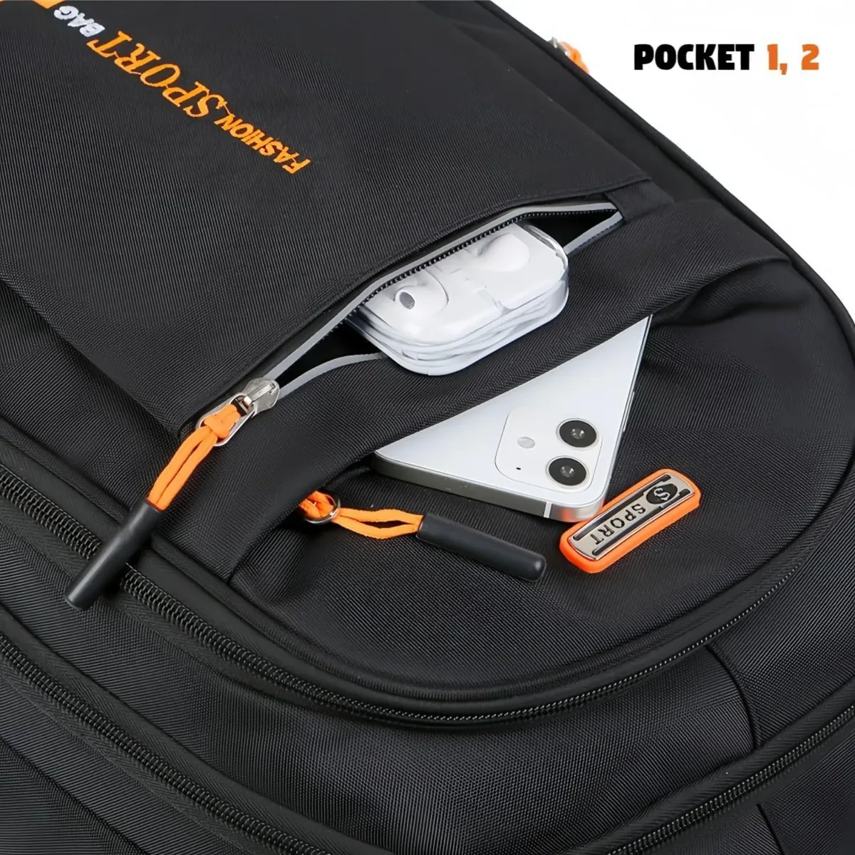 sac à dos de grande capacité pour ordinateur portable, sac de voyage d'affaires, organisateur multi-poches, bretelles réglables pour le travail, les loisirs et les déplacements 