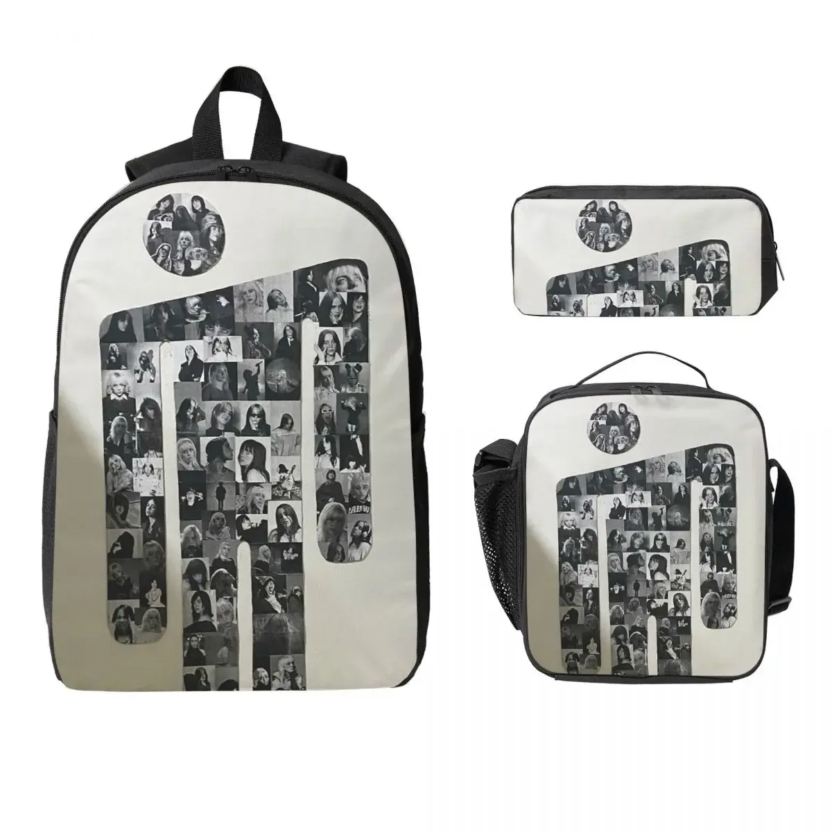 sac à dos pour étudiant, sac d'école, sac à bandoulière pour ordinateur portable, sac à dos pour album musical hit me hard and soft, sac à déjeuner isotherme 3 pièces, trousse à crayons