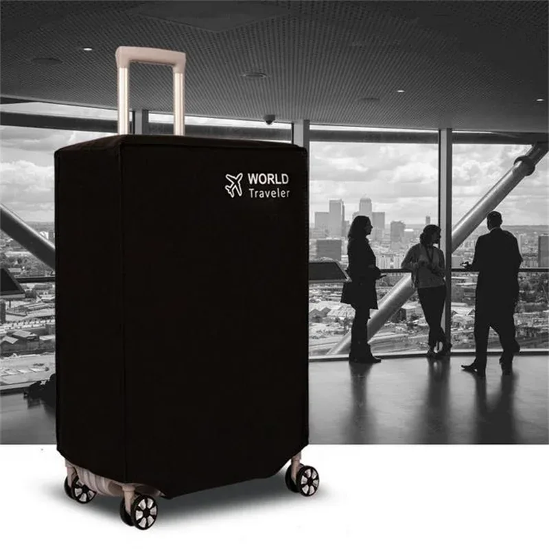 protecteur de valise étanche noir, housse de bagage, housse anti-poussière pour bagages, valise de voyage, ada