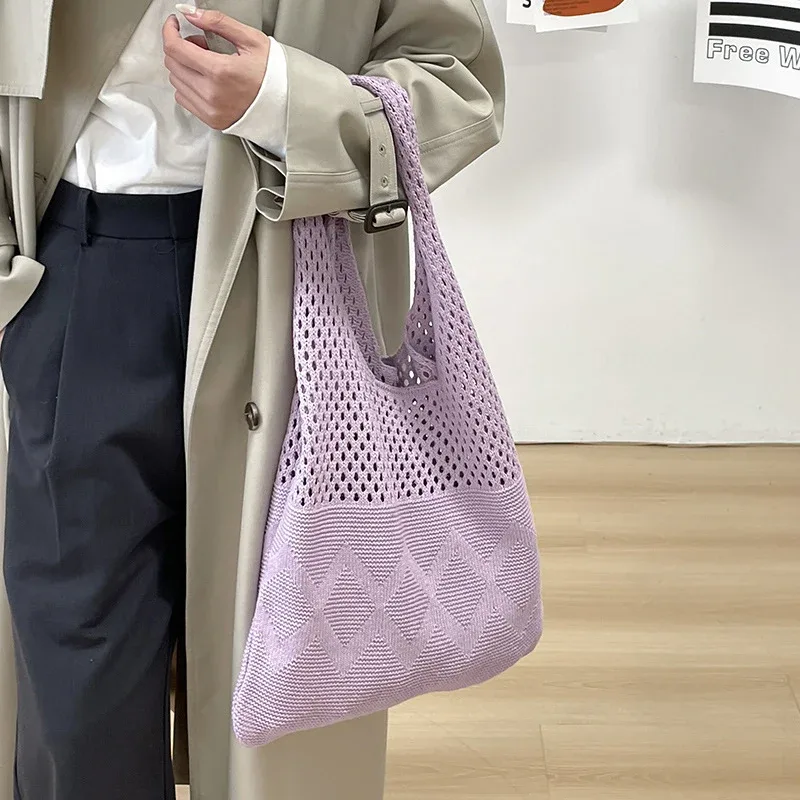 sac fourre-tout vintage chic en fil tissé avec intérieur spacieux, sac à bandoulière décontracté, sac à main utilitaire pour le shopping