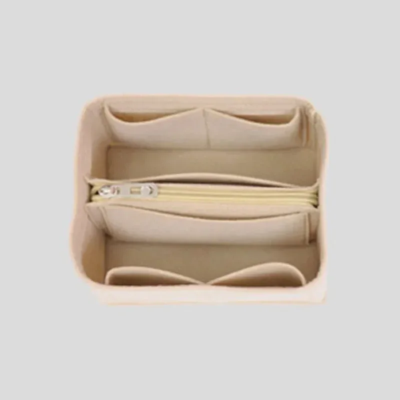 sac à cosmétiques de voyage portable, doublure intérieure en feutre, sac à main pour dames, pochette de rangement, organisateur de maquillage, accessoires de rangement à la mode