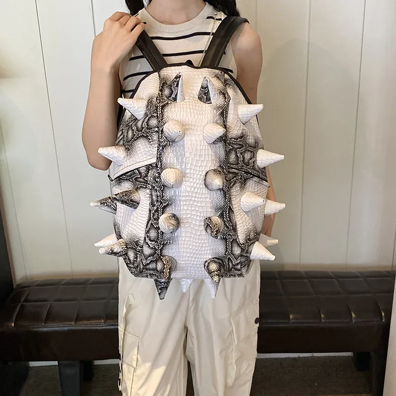 sac à dos motif hérisson pour l'école en plein air personnalité drôle sacs à dos d'équitation sacs créatifs pour femmes hommes sac de grande capacité