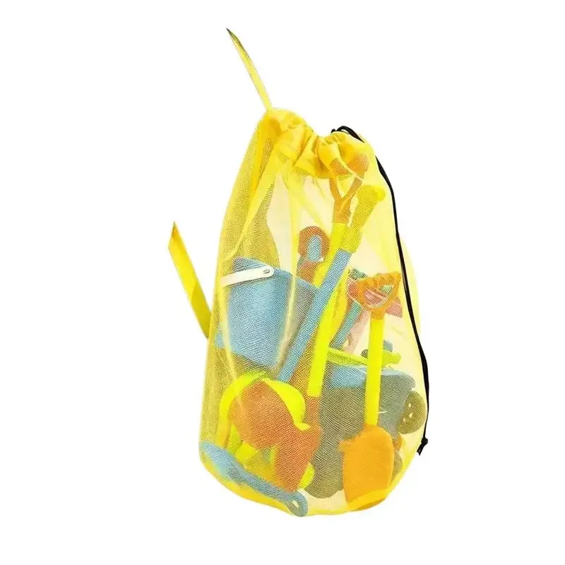 sac de rangement pour jouets de plage en maille de grande capacité, sac pliable respirant et portable pour voyage, organisateur de sac de natation en plein air, 1 pièce