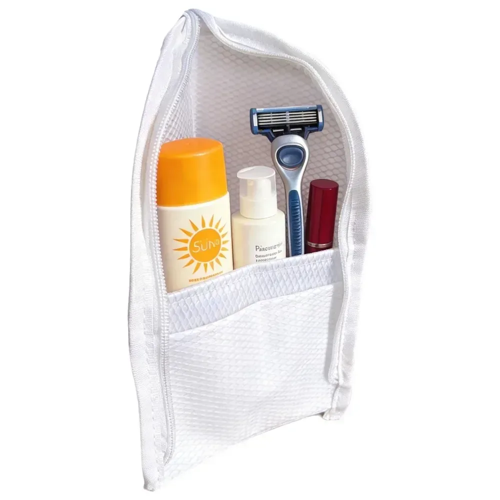 trousse de toilette verticale, trousse de toilette de voyage portable pliable à suspendre, sac de rangement pour cosmétiques imperméable de grande capacité
