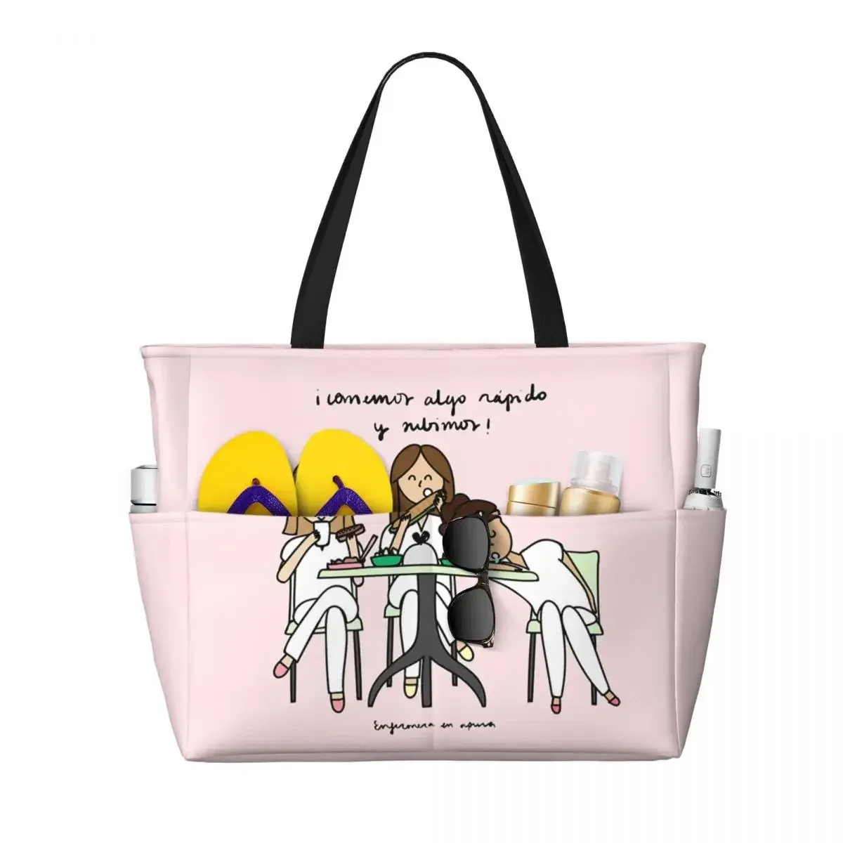 sac fourre-tout de voyage médical personnalisé enfermera en apuros pour femmes, sacs d'épicerie à bandoulière de grande capacité