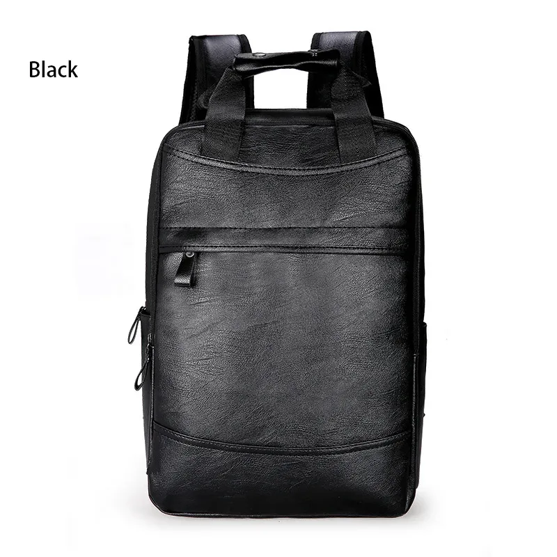 sac à dos étanche vintage pour hommes, sacs d'école de luxe, sacs à dos décontractés en cuir pu, sacs à dos de voyage rétro, sac pour ordinateur portable 15.6 pouces