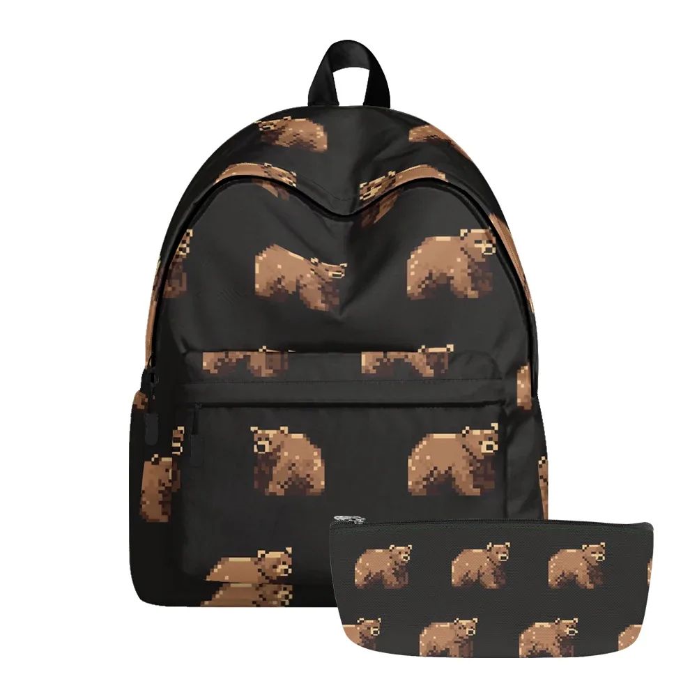 sac à dos imprimé chats de dessin animé mignon, sacs à crayons, bretelles réglables, sac d'école léger et durable, sac de jour de voyage pour adolescents, ensembles