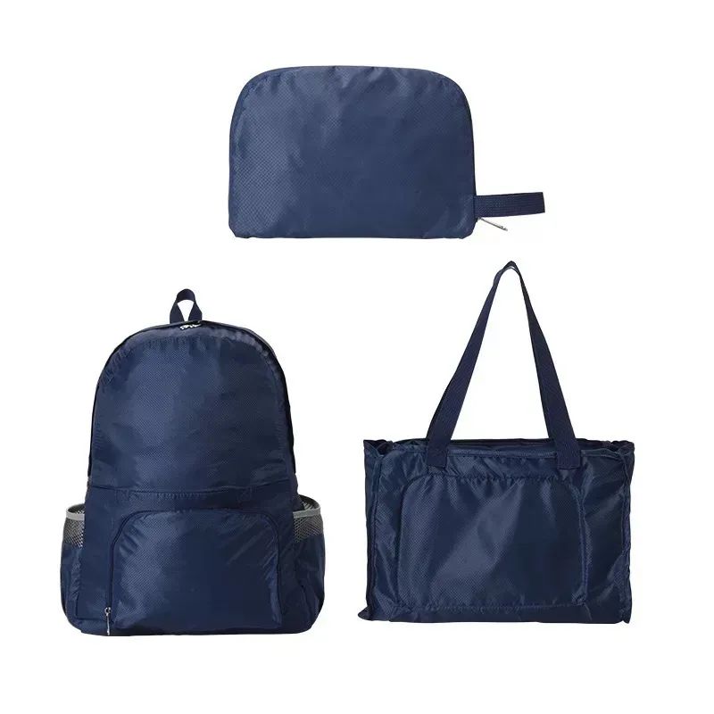 sac à dos de voyage multifonctionnel simple pour femmes, sac d'école portable léger à double usage pliable