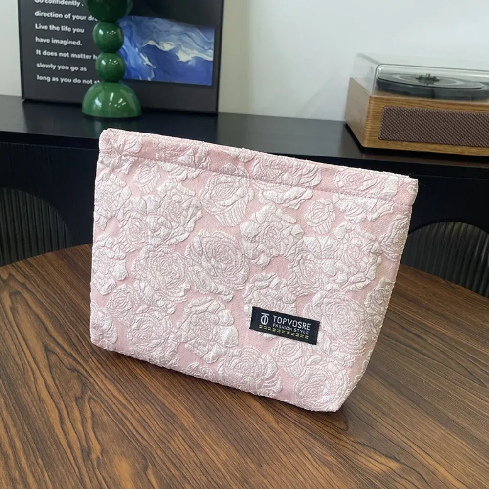 nouveau sac de maquillage à fleurs fermeture éclair grande capacité cosmétique toilette pochette de voyage sac à main de rangement organisateur femmes